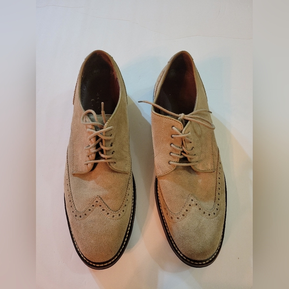 Cole Haan Men's Casual Oxford Wingtip Blue Soft Sole Suede Size 11.5 M - Picture 1 of 14